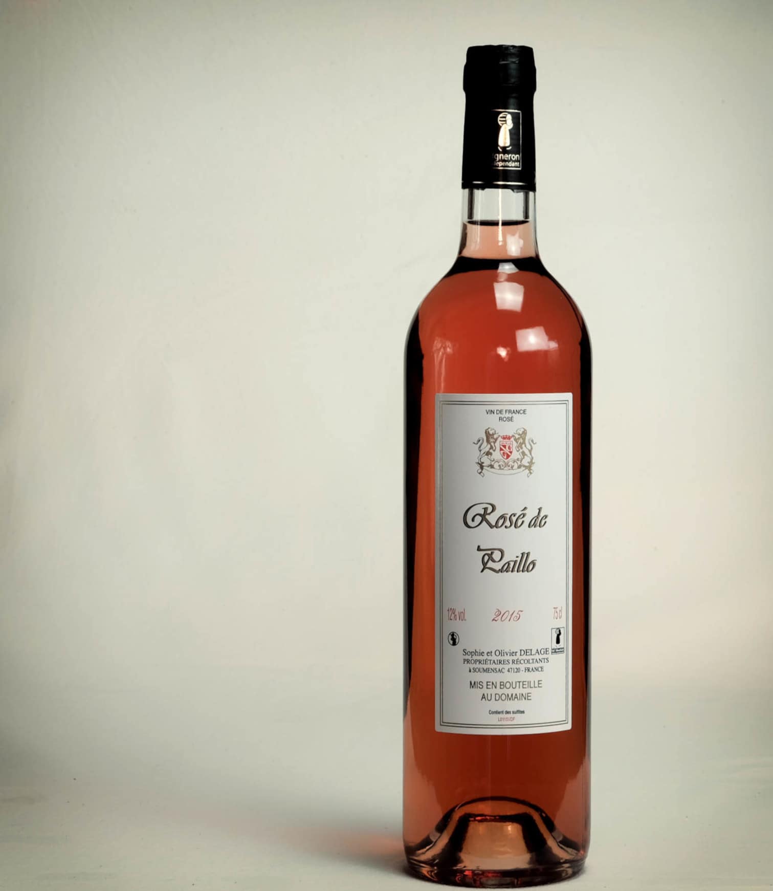 bouteille de vin rosé sucré